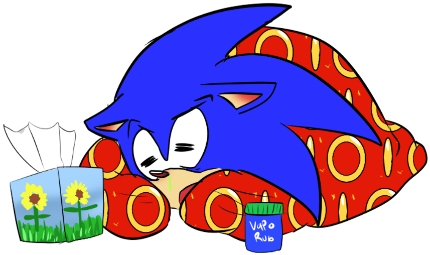 So Supposedly Sonic Suffers From Hay Fever Clipart (973x603), Png Download