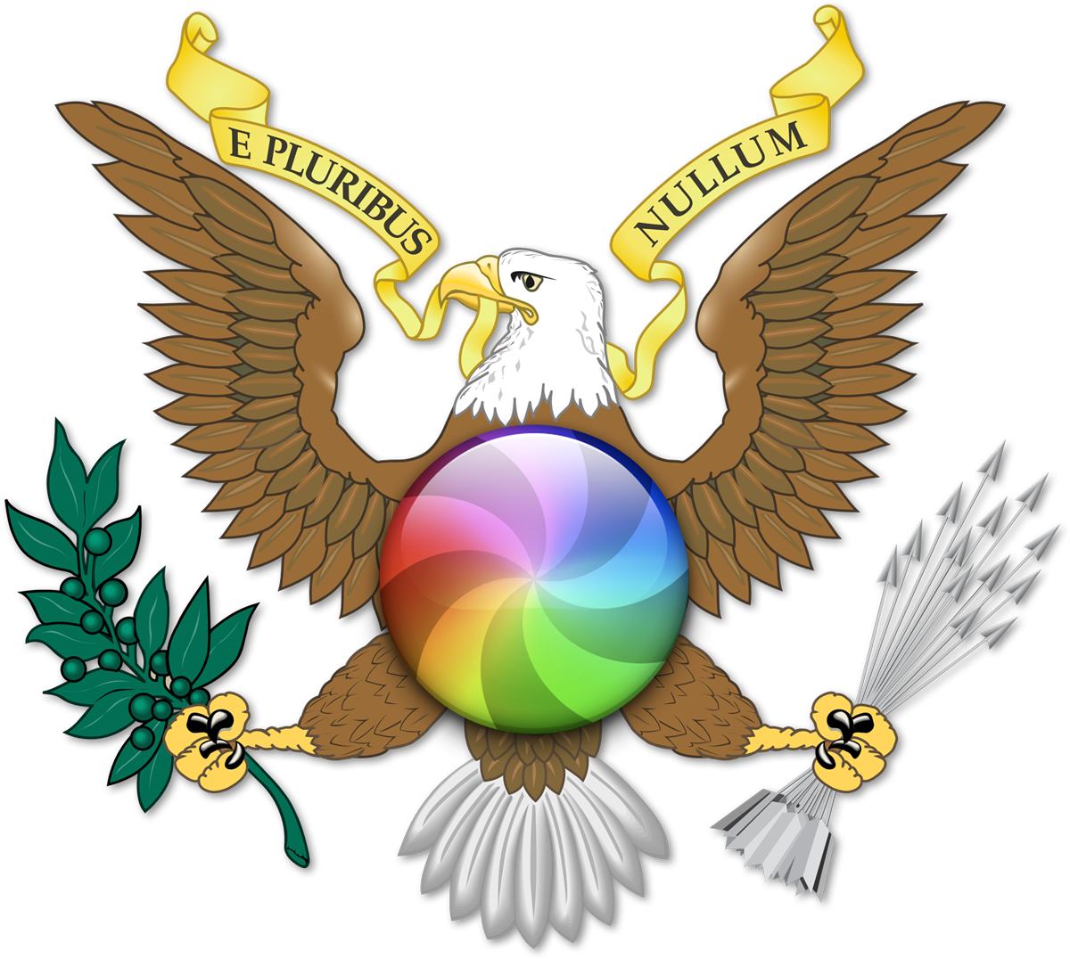 Us Eagle With Beachball Of Doom Clipart (1200x1076), Png Download