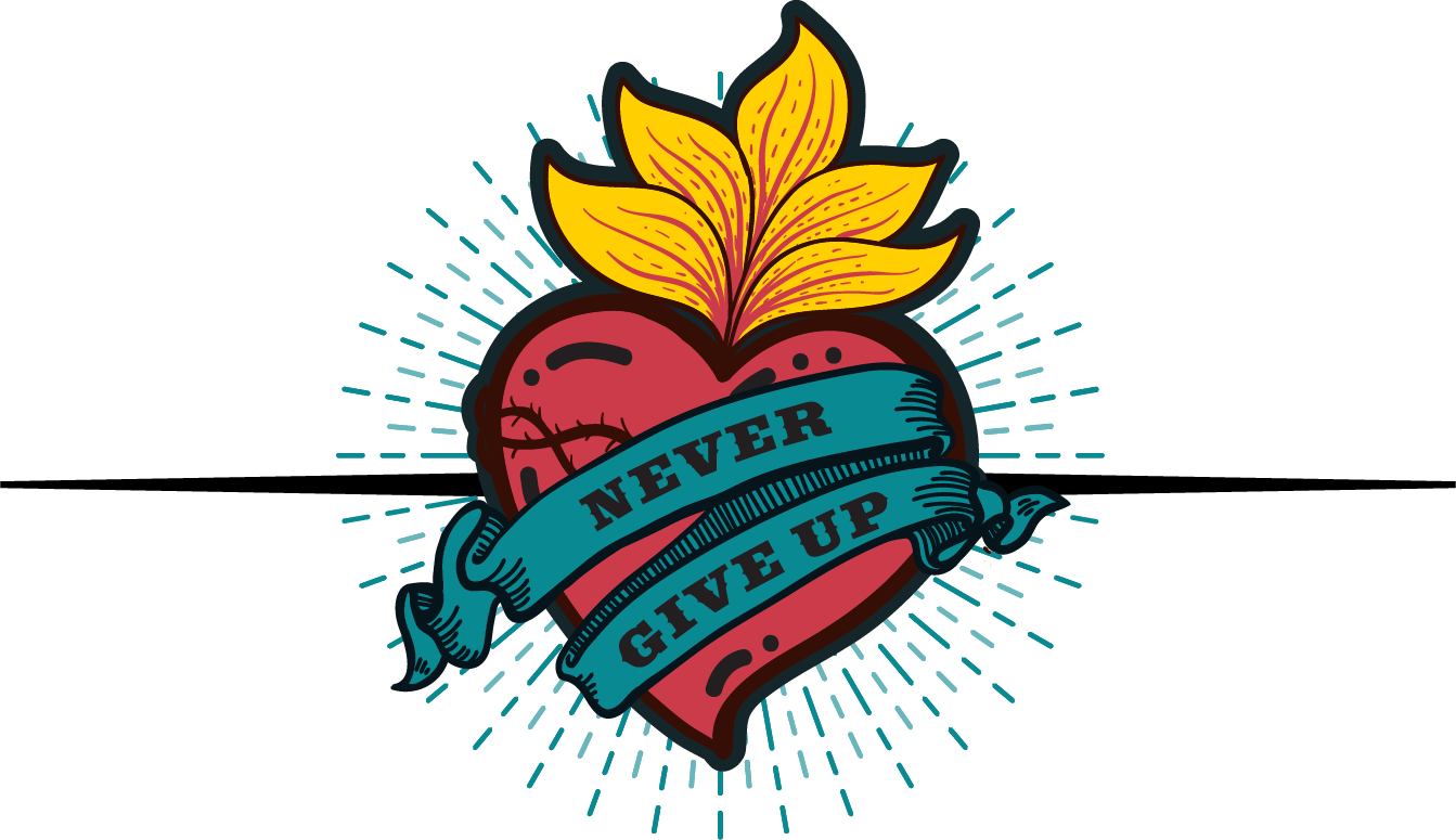 Never Give Up Clipart (1343x775), Png Download