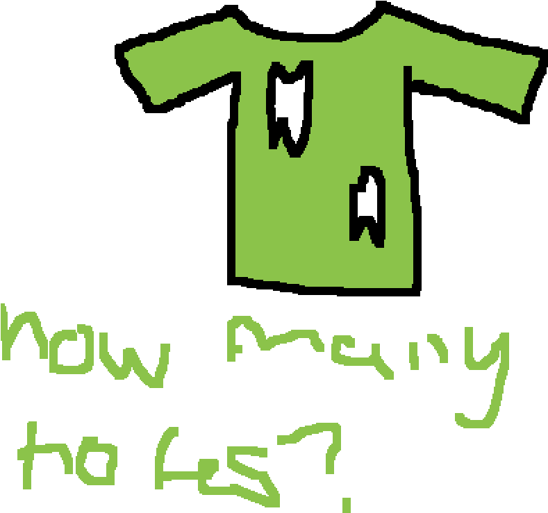 How Many Holes Are In This Shirt Clipart (1000x1000), Png Download
