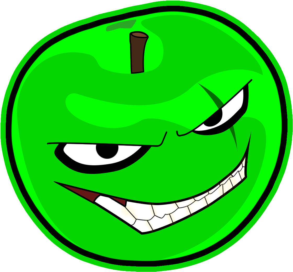 Toxic Apple Clipart (1120x1120), Png Download
