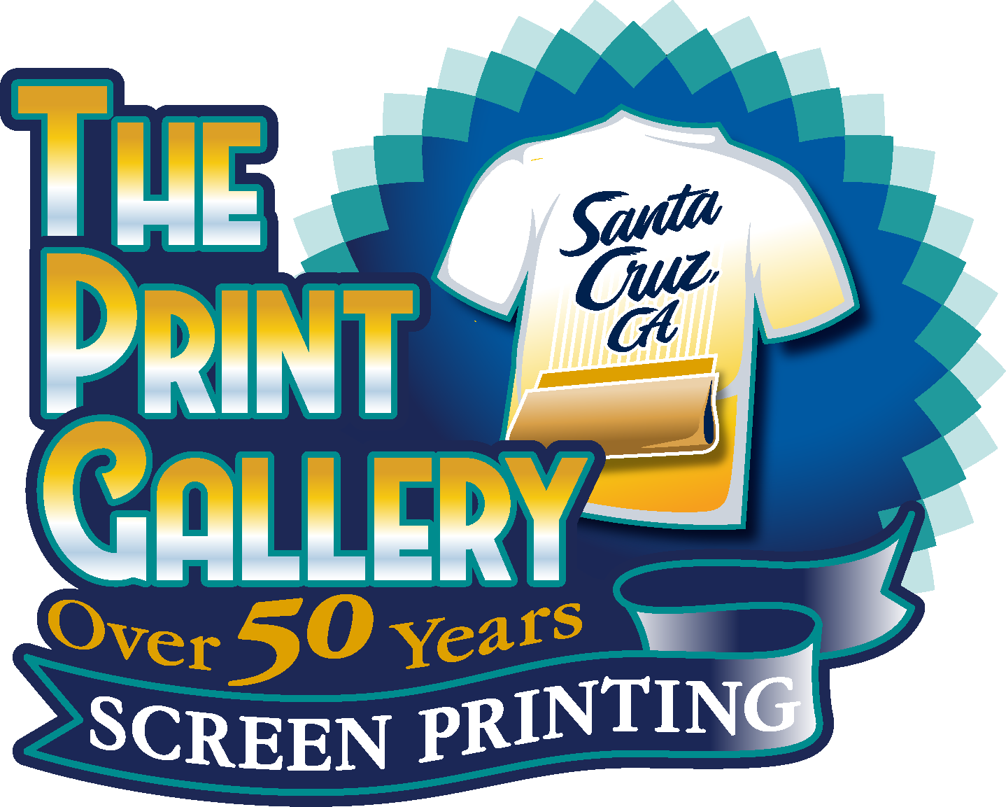 Screen Printing T Shirts & Embroidery Services In Santa Clipart (1438x1153), Png Download