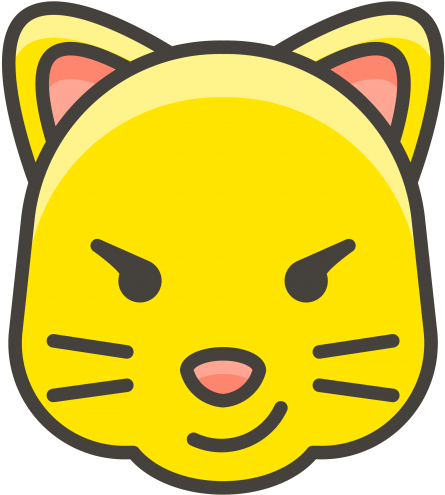Cat Face With Wry Smile Emoji Clipart (866x650), Png Download