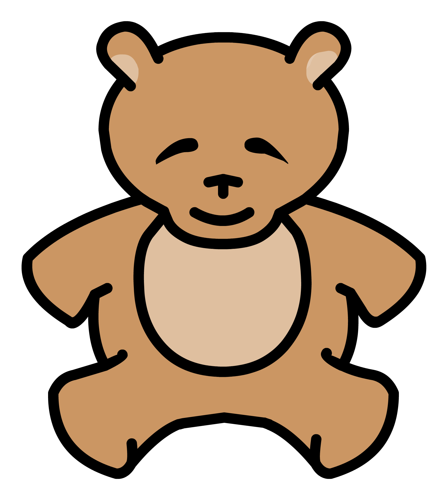 Teddy Bear Pin Clipart (1724x1925), Png Download