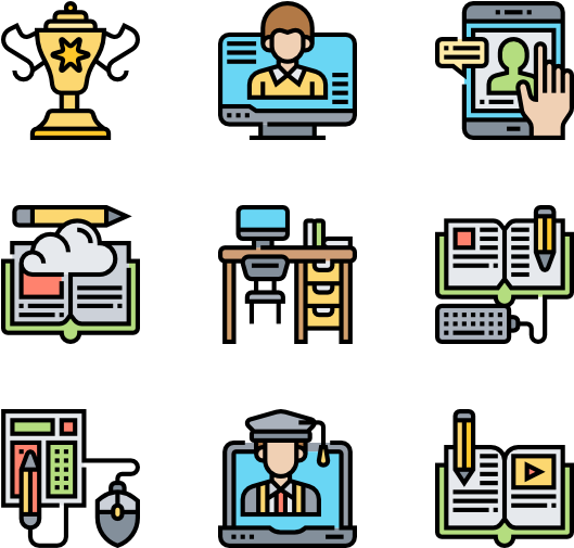 Online Education Clipart (600x564), Png Download