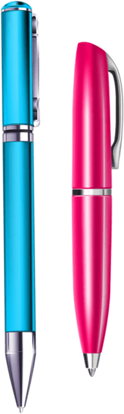 Download Blue And Pink Pensvector Clipart Png Photo Transparent Png (480x1440), Png Download