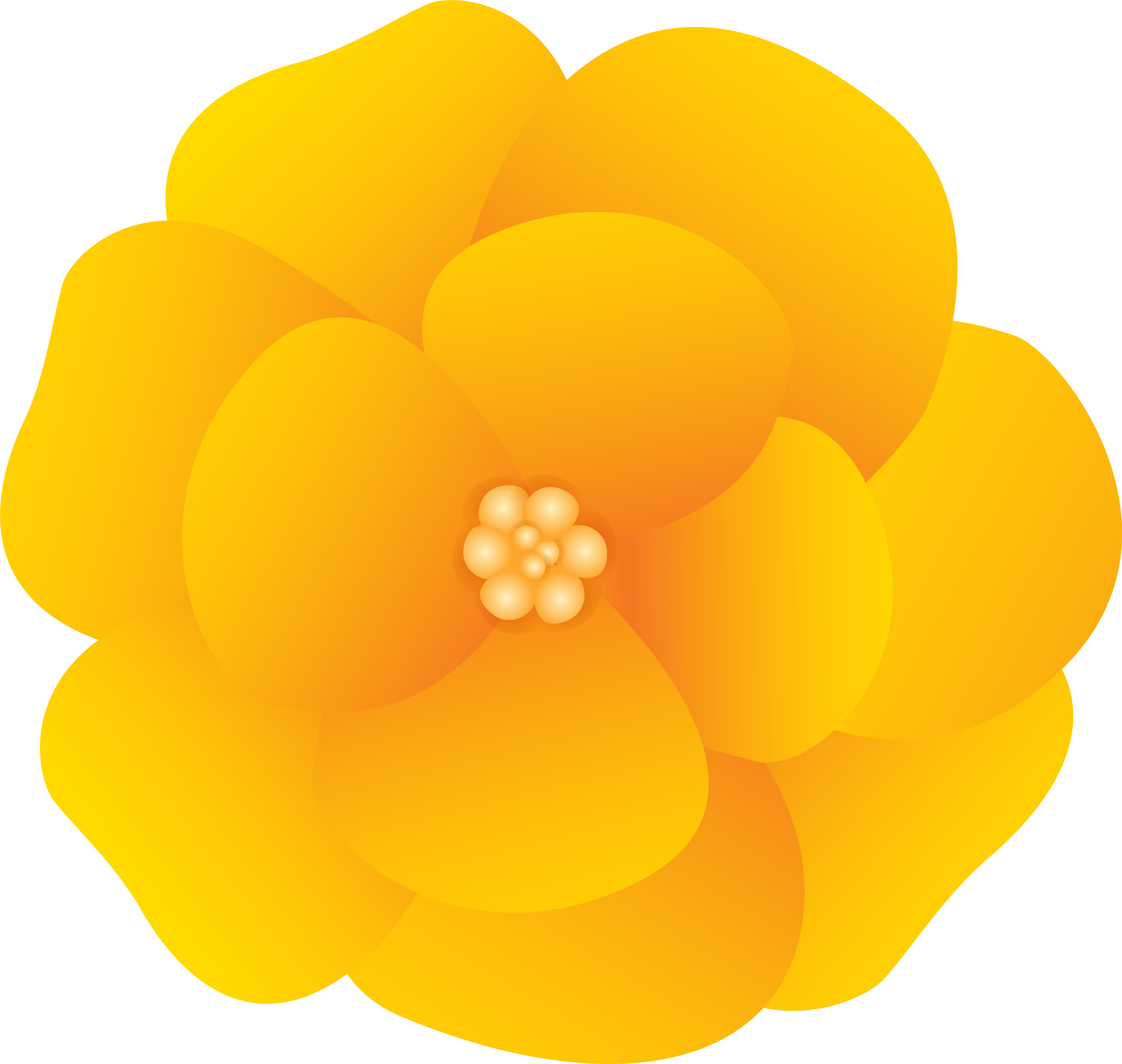 Floral Cross Clipart - Png Download (8000x7596), Png Download