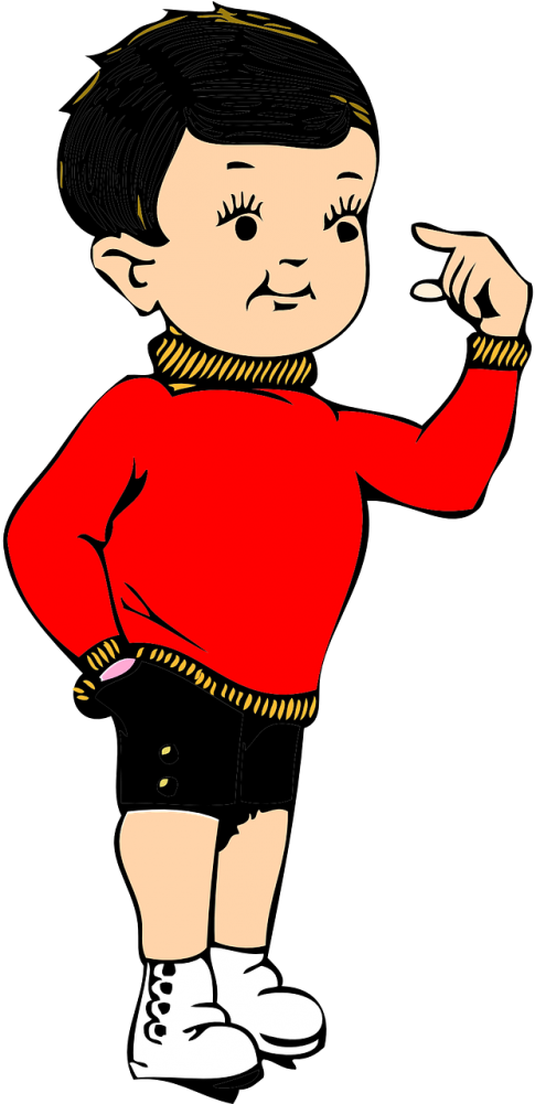 Child Pointing Clip Art - Png Download (500x1000), Png Download