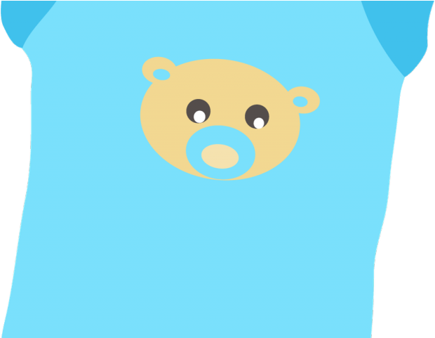 Teal Clipart Baby Onesie - Png Download (640x480), Png Download