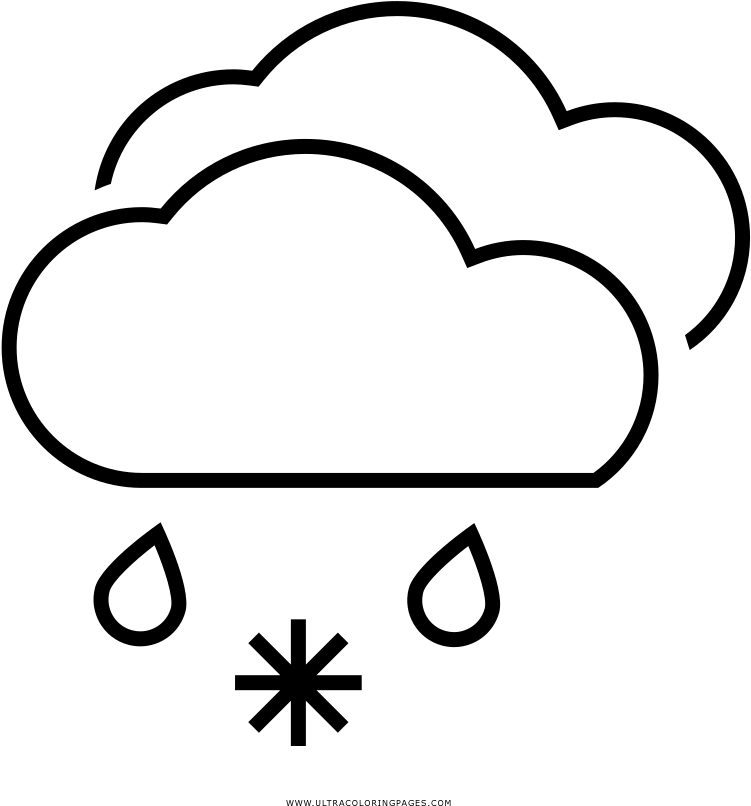 Sleet Coloring Page Clipart (1000x1000), Png Download