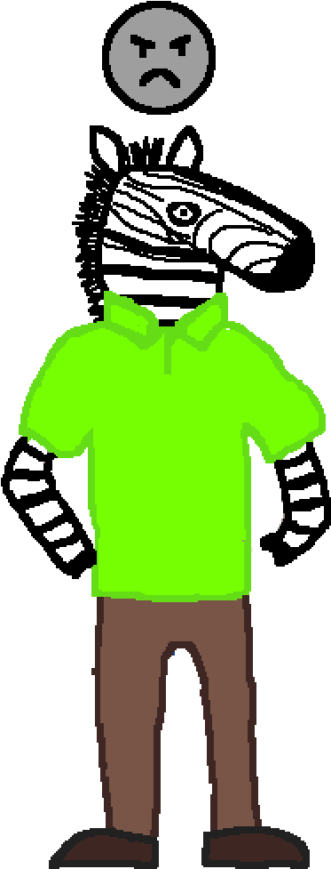 Zebra 1 Mad Clipart (1400x1400), Png Download