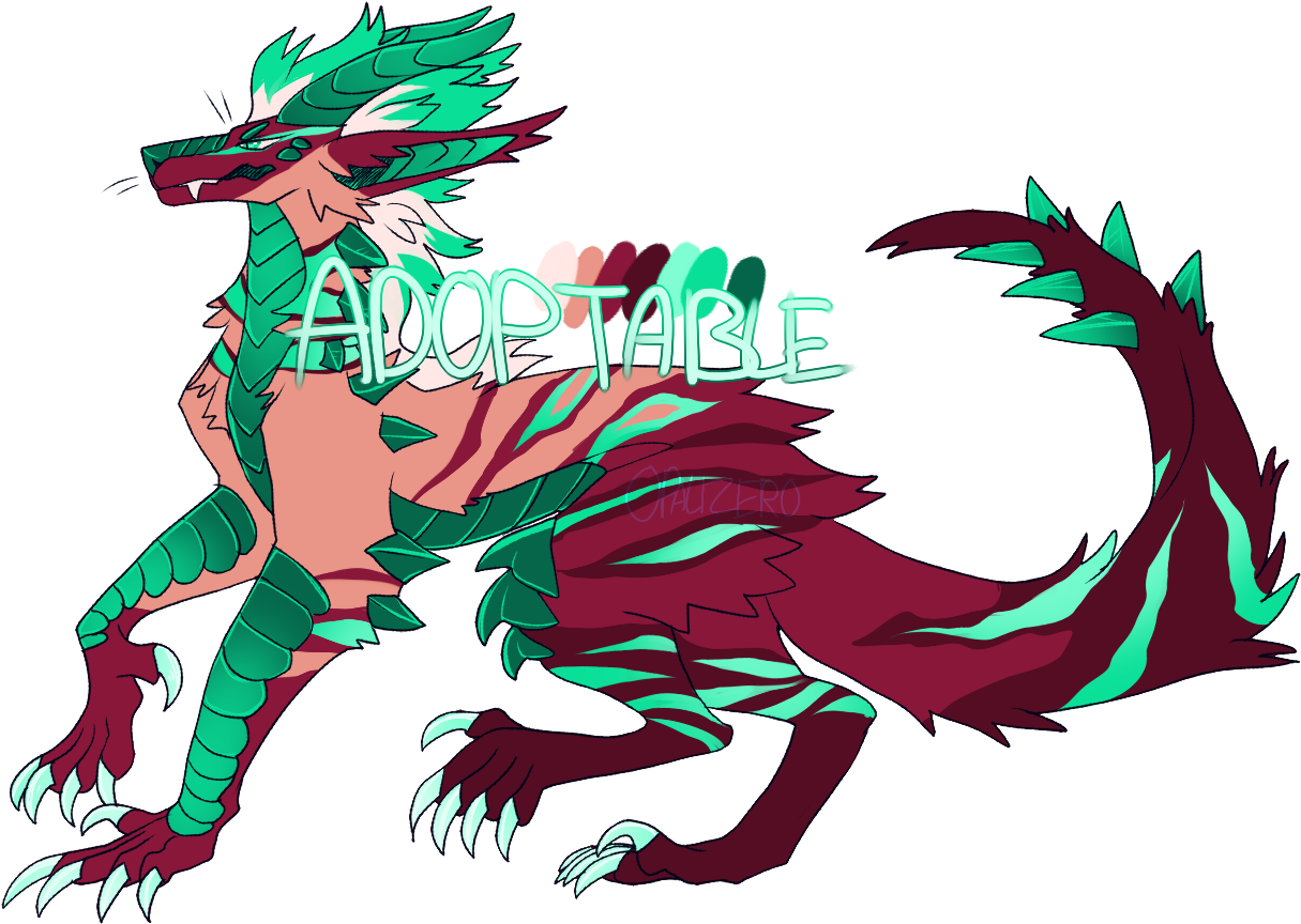 Lupine Wyvern Adopt Clipart (1280x877), Png Download
