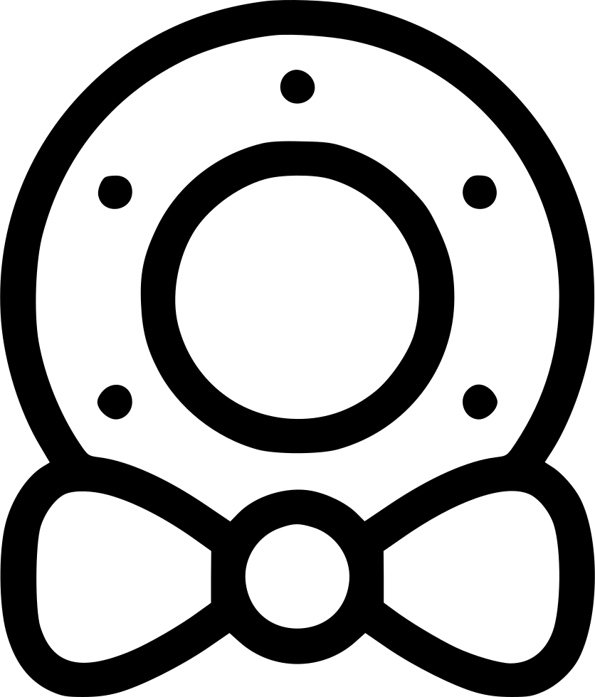 Wreath Bow Decoration Comments Clipart (836x980), Png Download