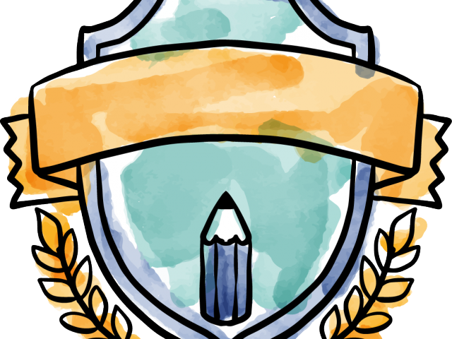 Drawn Shield Ribbon Logo Clipart (640x480), Png Download