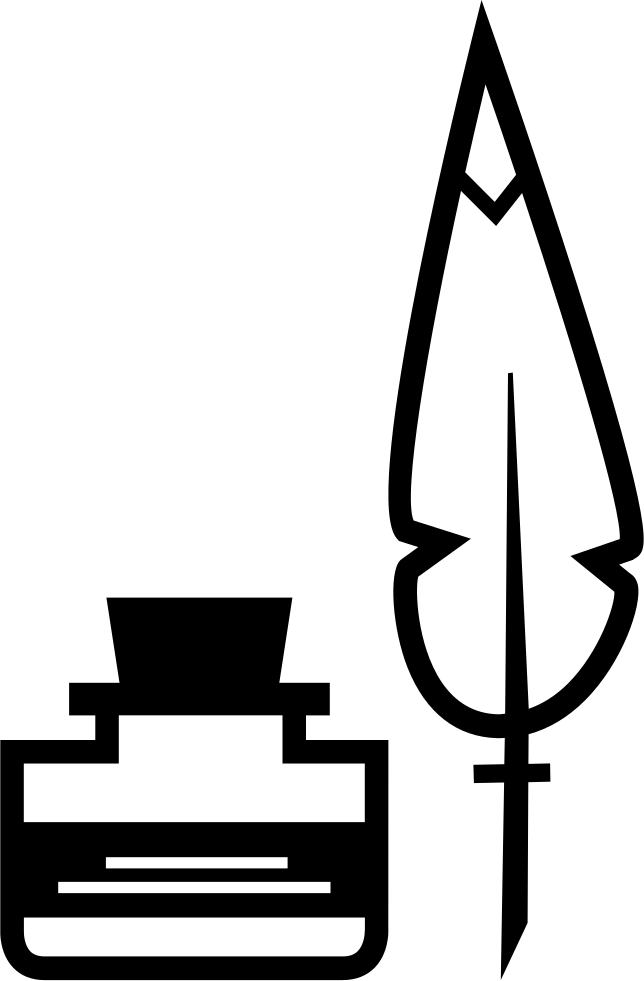 Feather And Ink Comments Clipart (644x981), Png Download