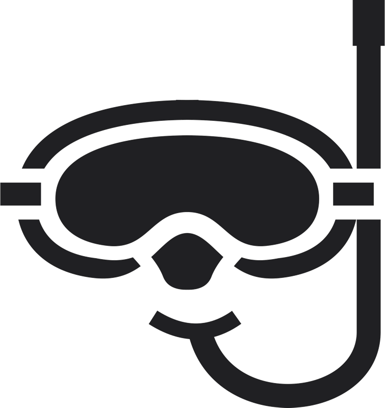 Snorkeling Mask Rubber Stamp Clipart (755x800), Png Download