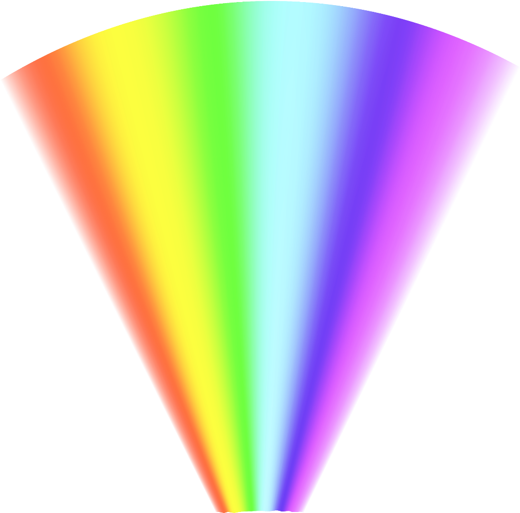 Rainbow Light Beam Rainbowlight Girly Colorful Colors Clipart (1024x1010), Png Download