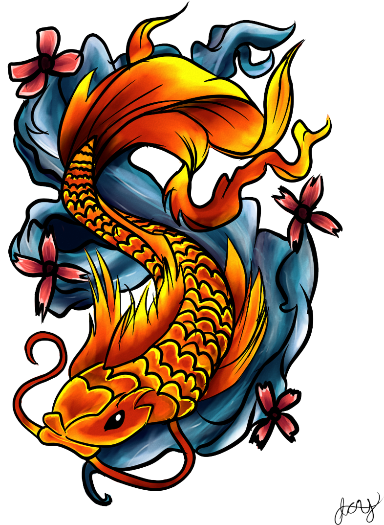 Fish Tattoos Transparent Clipart (900x1169), Png Download