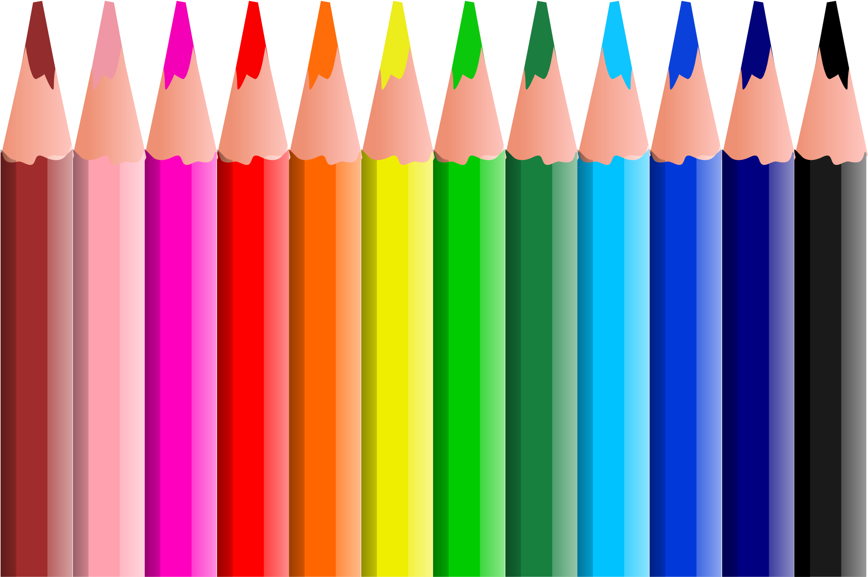 Clipart Of Library, Colorful In And 9 Pencil - Png Download (1969x1307), Png Download