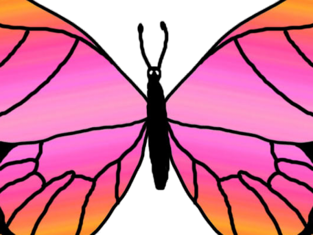 Rainbow Butterfly Clipart Transparent - Png Download (640x480), Png Download