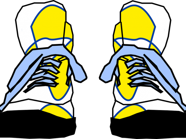 Gym Shoes Clipart Tie Shoe - Png Download (640x480), Png Download
