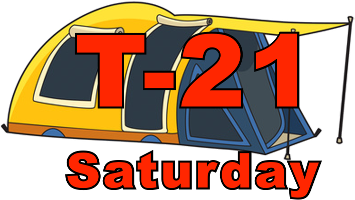 Campsite T-21 Saturday Clipart (850x483), Png Download