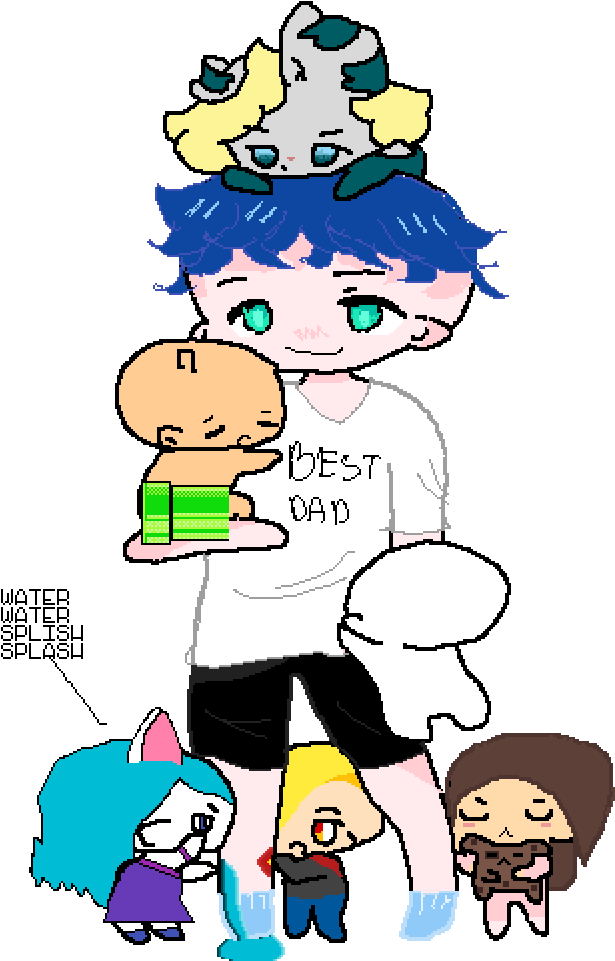 Mikala With Dad Clipart (1000x1000), Png Download