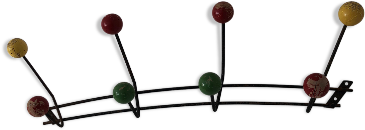 8 Hanger Hooks Balls Vintage Clipart (1457x1457), Png Download