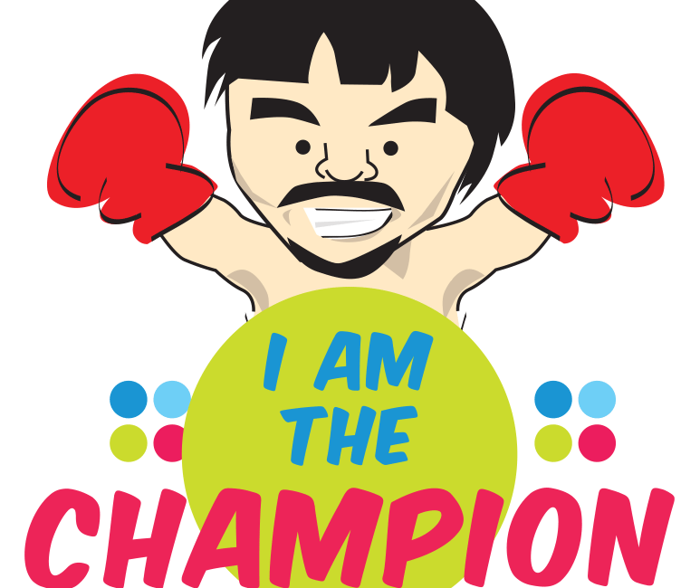 Free Quirky Manny Pacquiao Themed Stickers From Smart Clipart (773x650), Png Download