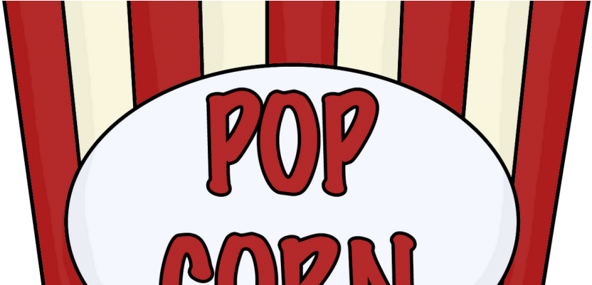 Popcorn Clip Art Black And White Outline Free - Png Download (940x400), Png Download