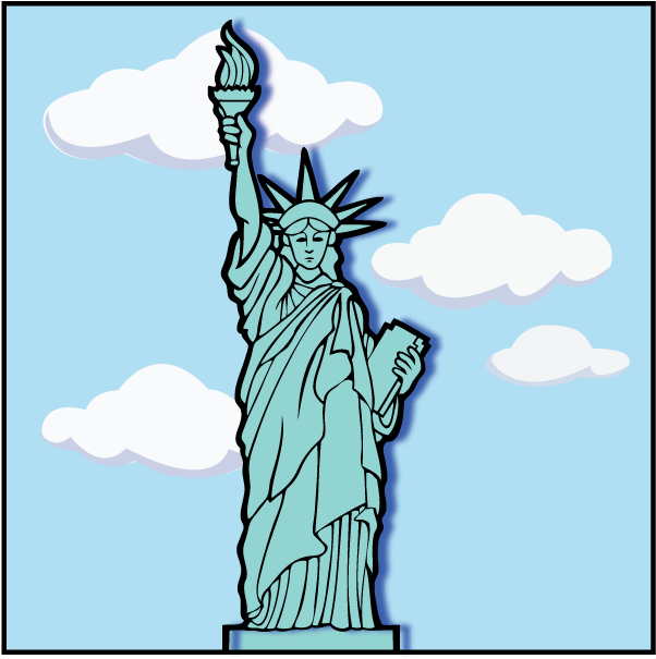 Statue Of Liberty Model Picture Clipart (601x654), Png Download