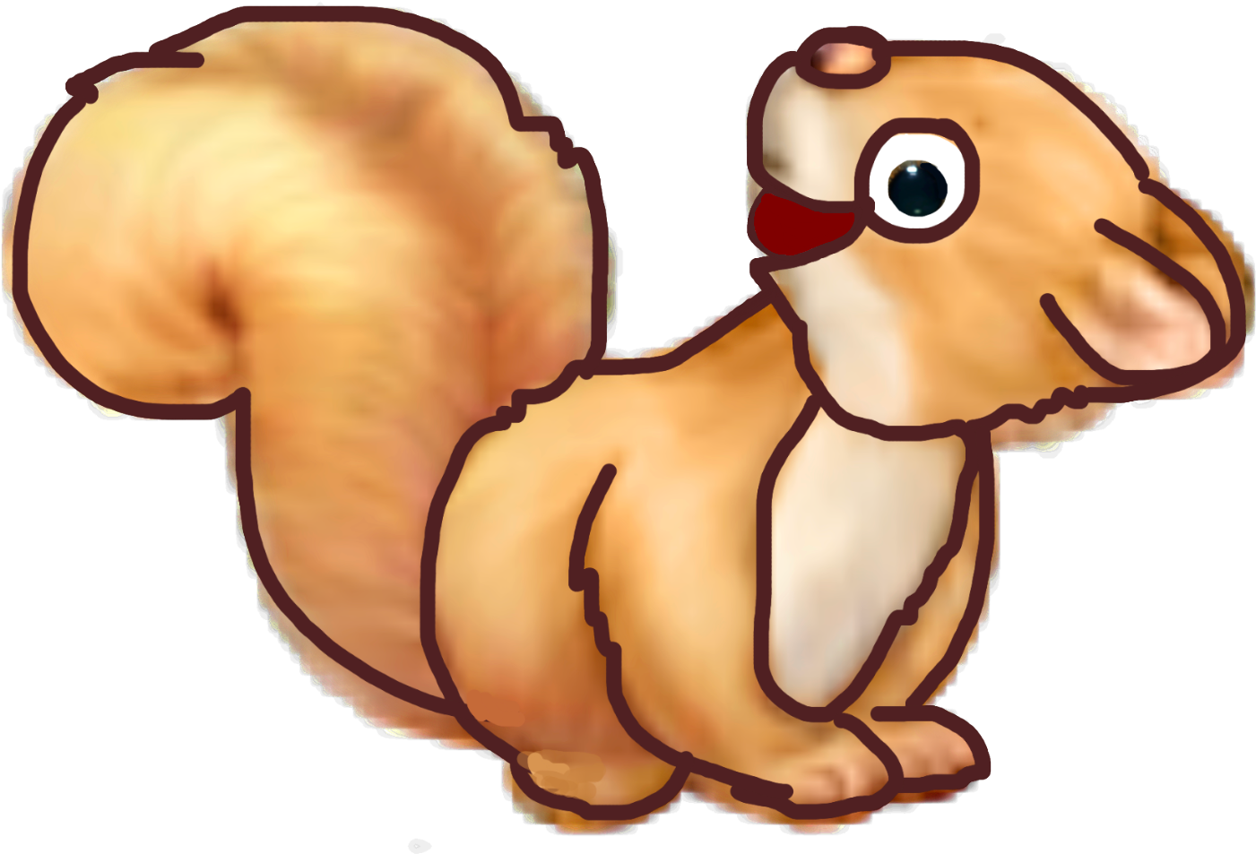 Squirrel Sticker Clipart (2896x2896), Png Download