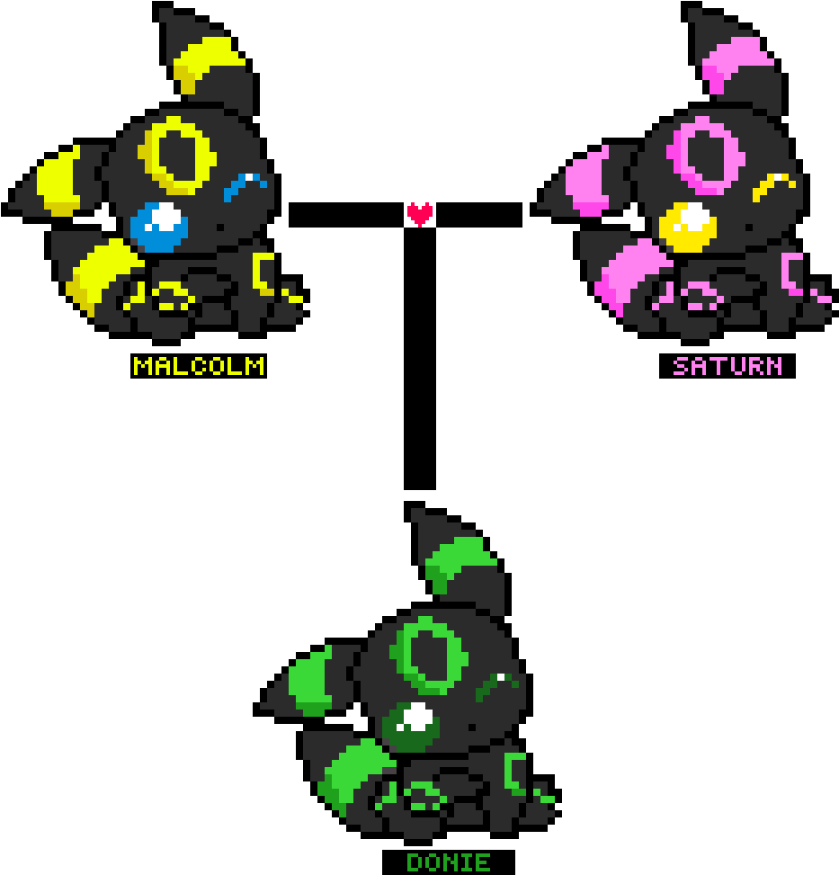 Umbreon Family Tree Clipart (1000x1000), Png Download
