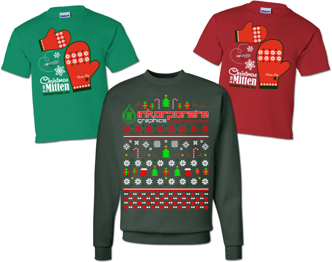 Ugly Christmas Sweater & Christmas In The Mitten Clipart (1080x858), Png Download