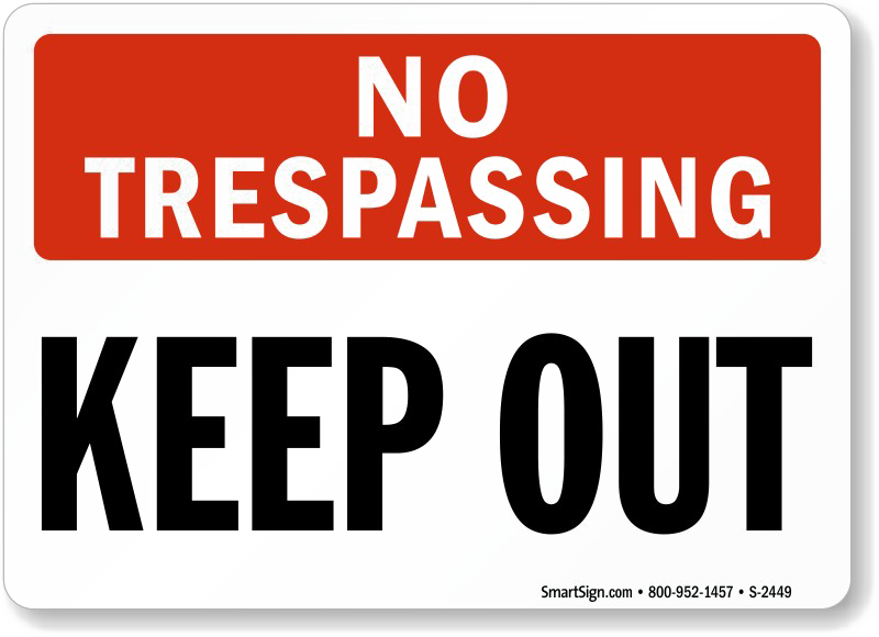 No Trespassing Sign Png Hd Clipart (800x580), Png Download