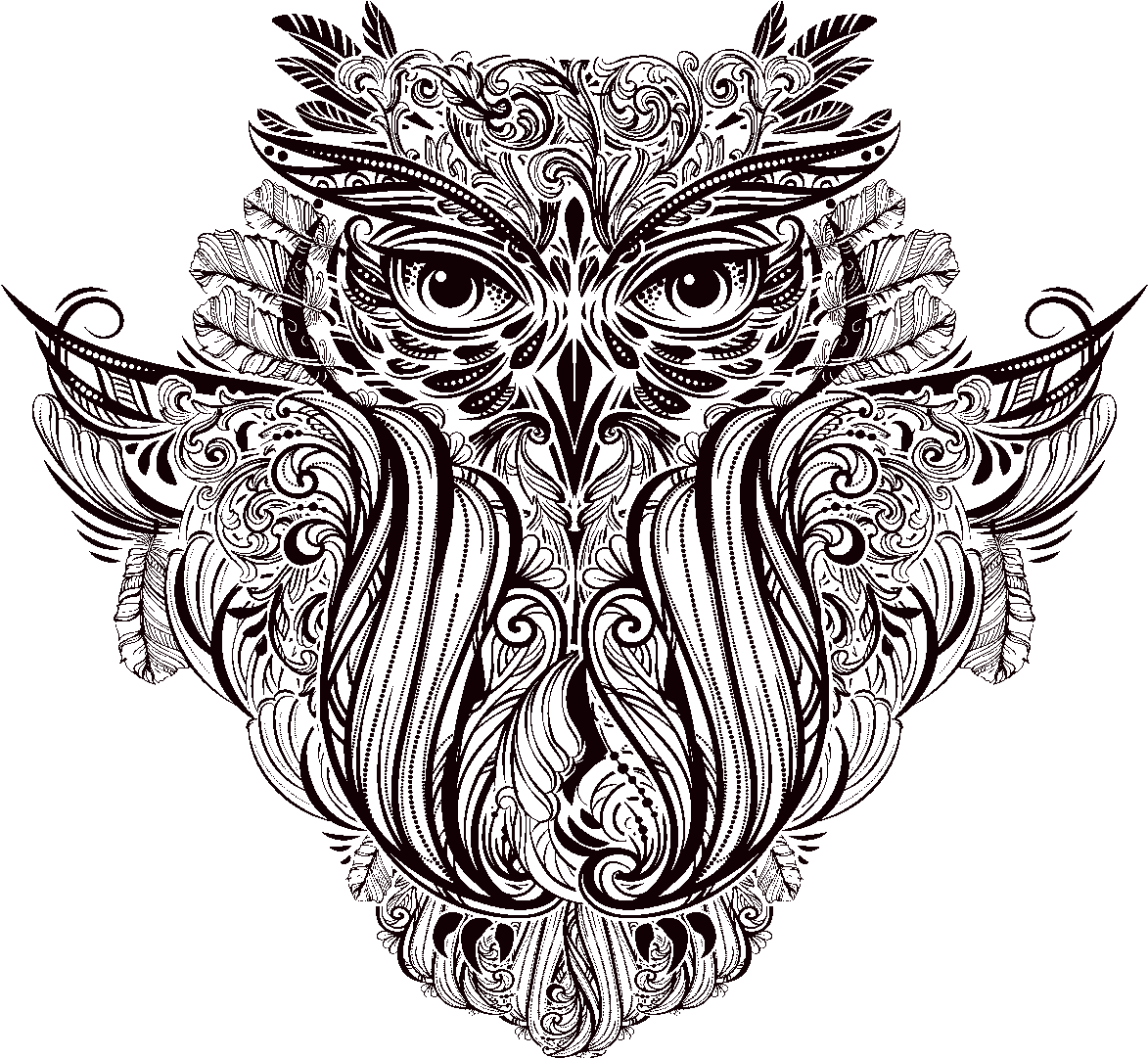 Sticker Boheme Hibou Ambiance Sticker Col Inc Sand Clipart (1200x1200), Png Download