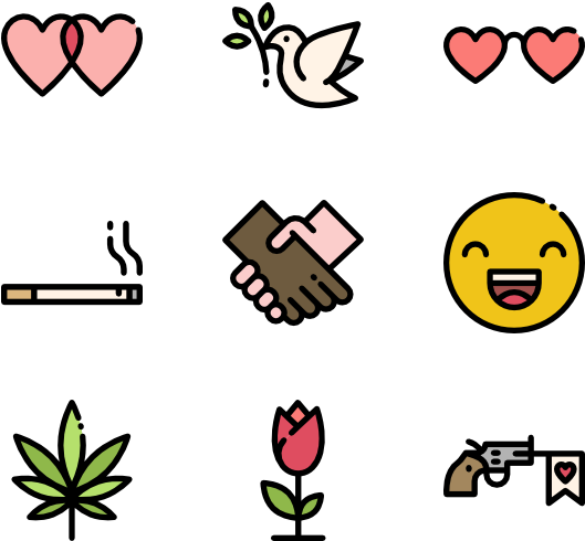 Hippies Clipart (600x564), Png Download