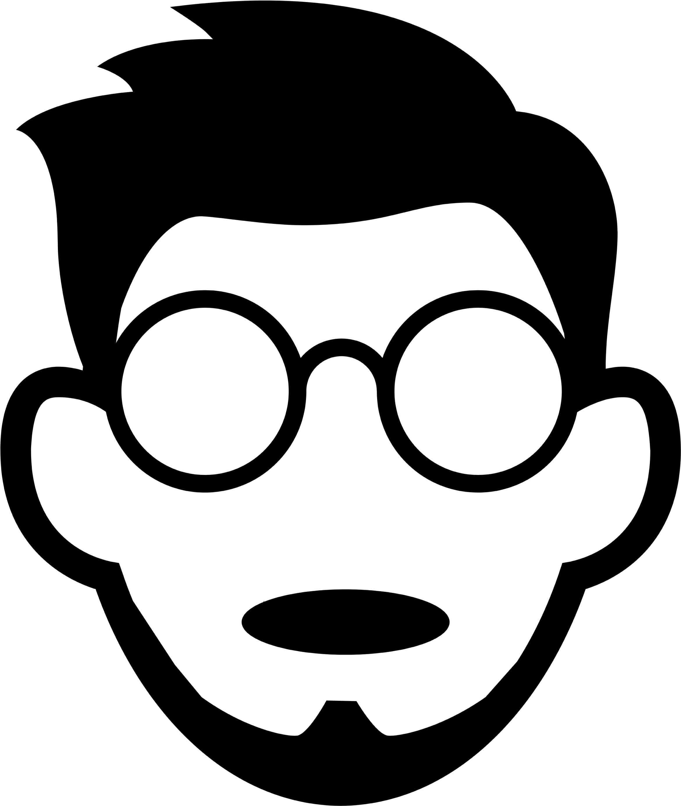 Cropped Bdotgio Face Filled Clipart (3201x3791), Png Download