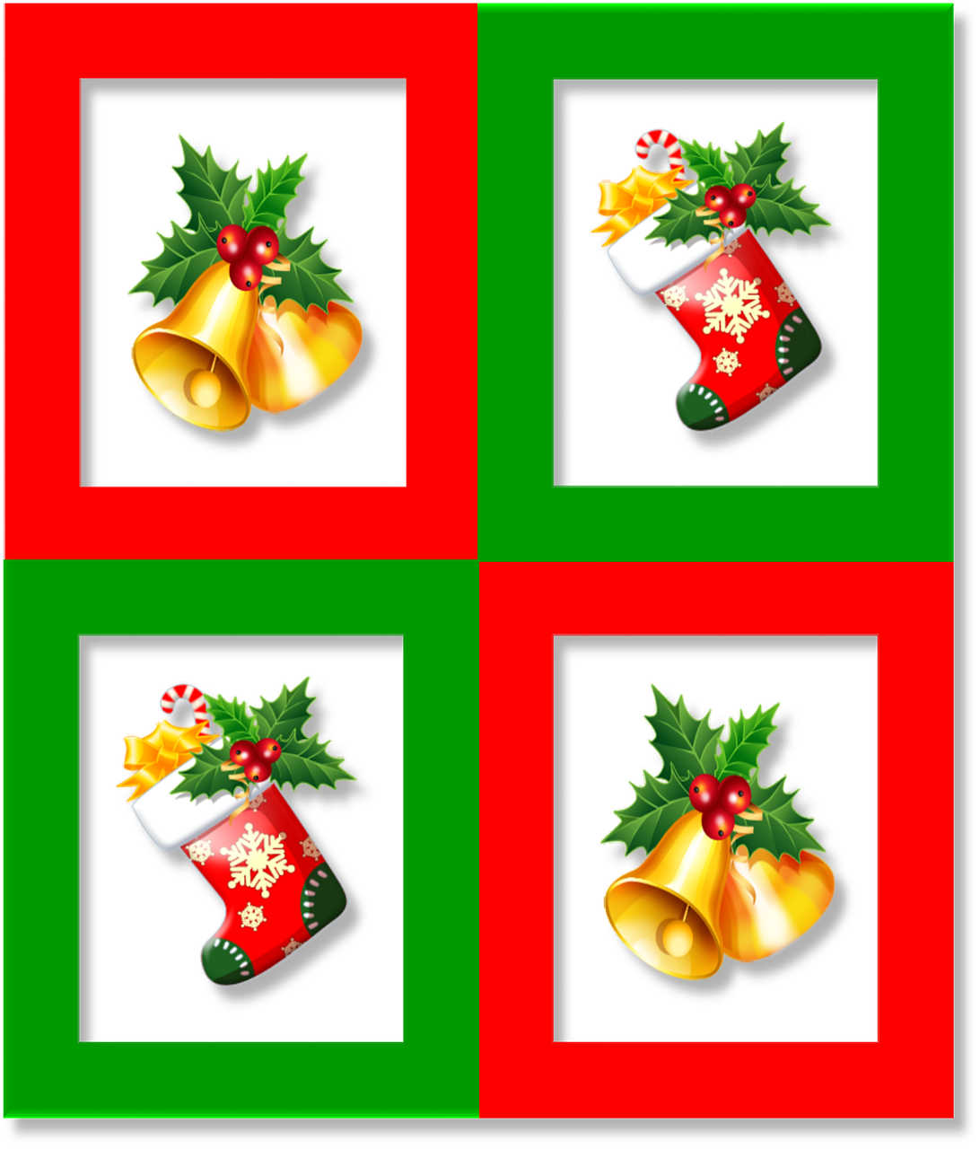 Christmas Stocking Bell Clipart (1092x1280), Png Download