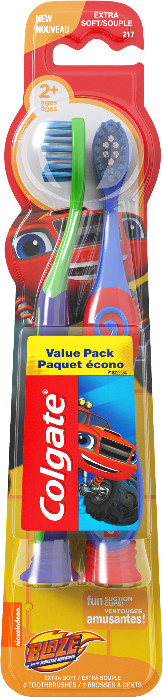 Colgate Kids Soft Toothbrush With Suction Cup, Blaze Clipart (2500x2500), Png Download