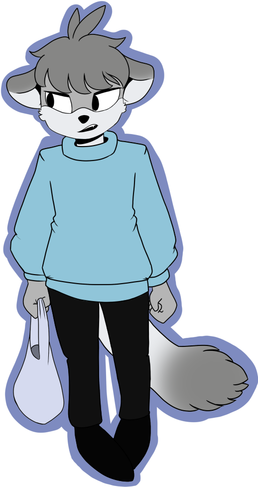 Jamie The Ferret Clipart (624x1000), Png Download