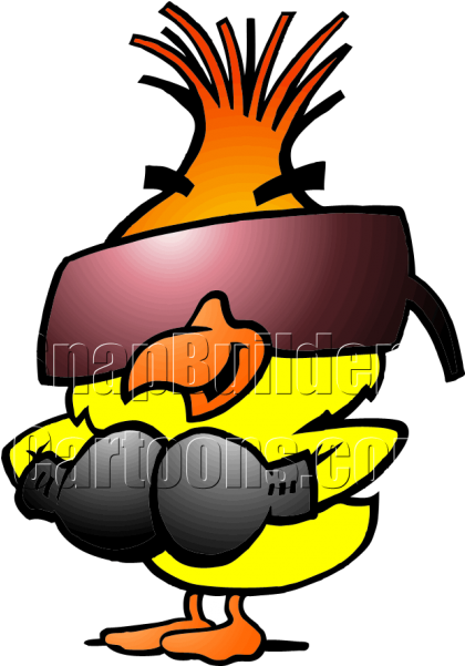 Chicken Sunglasses Boxing Mascot Logo Clipart (600x600), Png Download