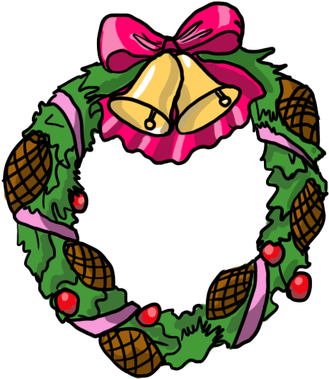 How To Draw A Christmas Wreath Step By Step For Kids Clipart (600x600), Png Download