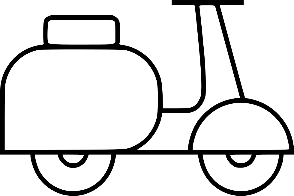 Clip Art Library Stock Scooter Drawing Bus - Png Download (980x654), Png Download