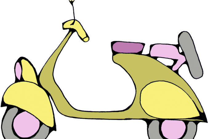 Sarah's Scooter Clipart (800x450), Png Download