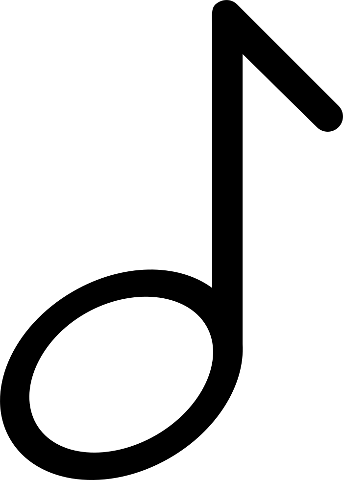 Musical Note Outlined Symbol Comments Clipart (700x980), Png Download