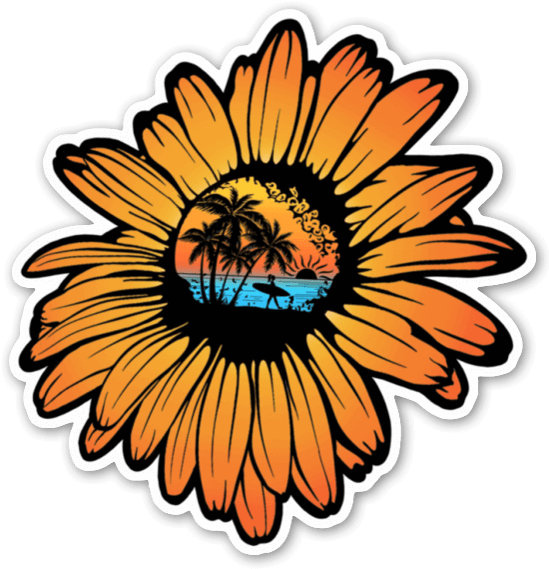 Sunflower Surf Clipart (580x600), Png Download