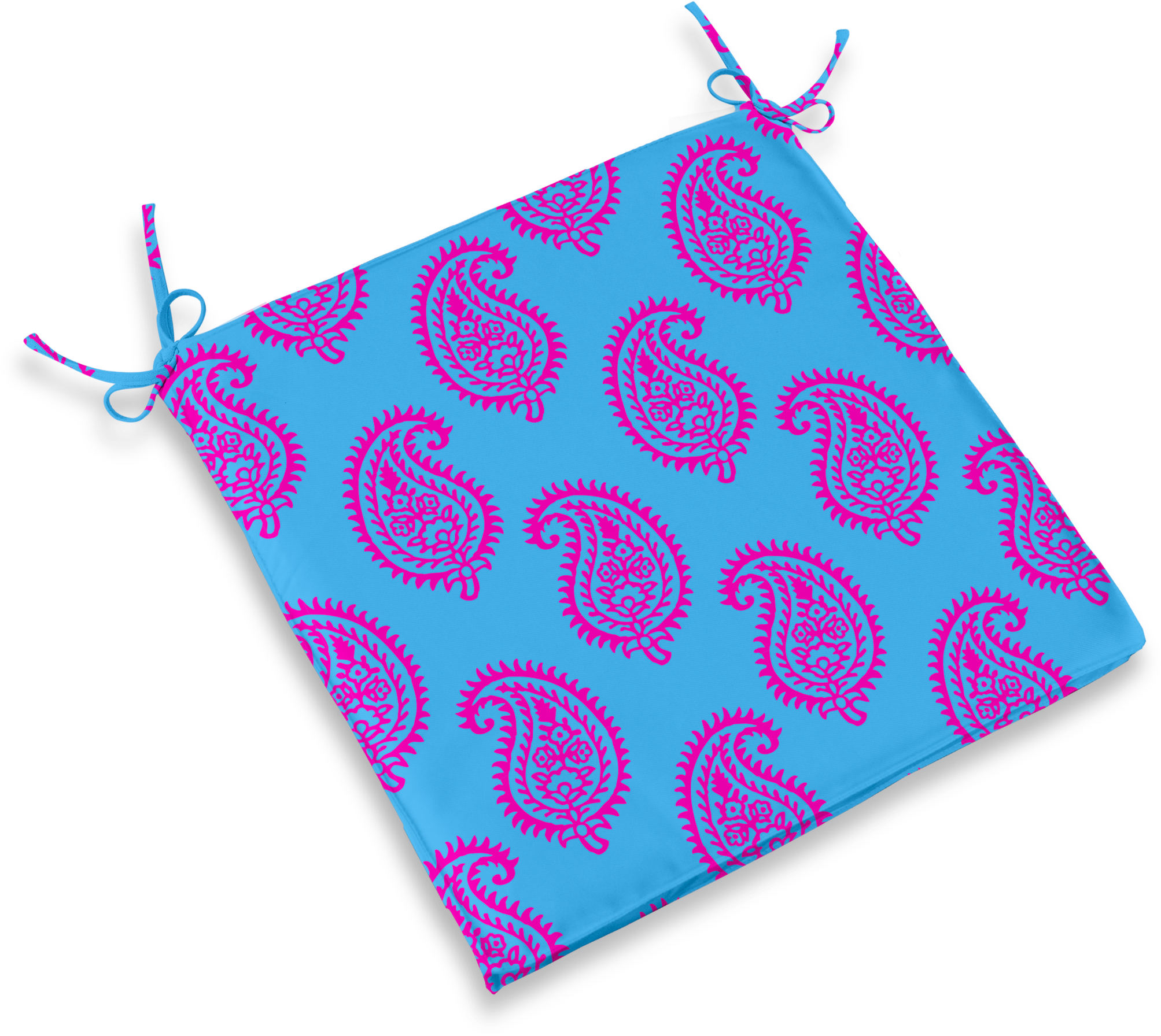 Chair Pad - Paisley Turquoise Clipart (2048x2048), Png Download