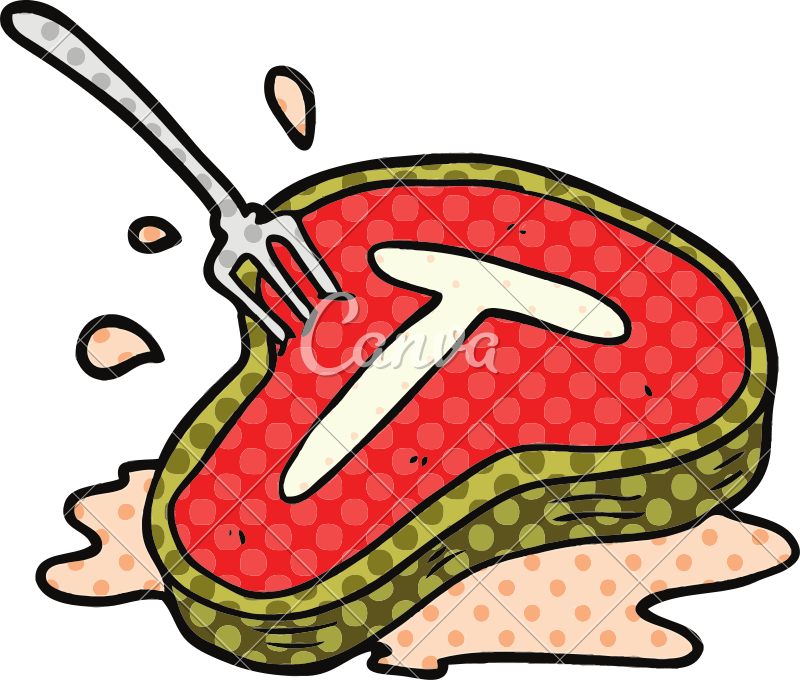 Drawn Pie Cartoon Steak Clipart (800x680), Png Download