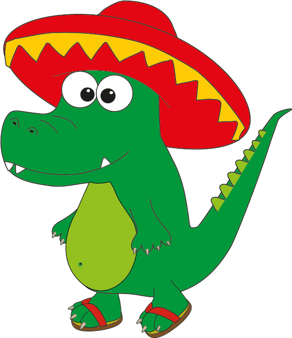 Alligator Clipart Hungry Alligator - Png Download (602x693), Png Download